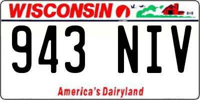 WI license plate 943NIV