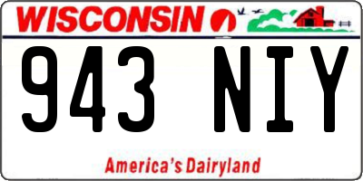 WI license plate 943NIY