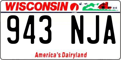 WI license plate 943NJA