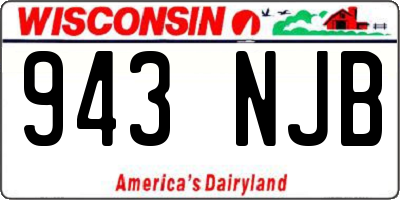 WI license plate 943NJB