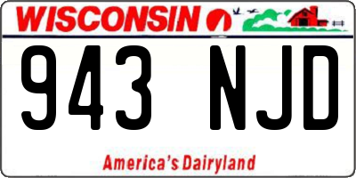WI license plate 943NJD