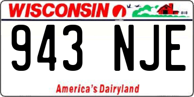 WI license plate 943NJE