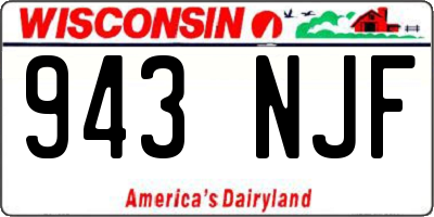 WI license plate 943NJF