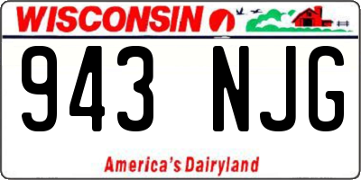 WI license plate 943NJG
