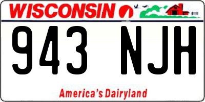 WI license plate 943NJH