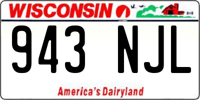 WI license plate 943NJL