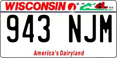 WI license plate 943NJM