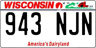WI license plate 943NJN