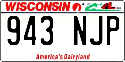 WI license plate 943NJP