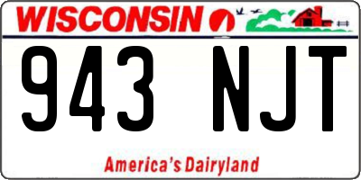 WI license plate 943NJT