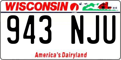WI license plate 943NJU