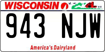WI license plate 943NJW