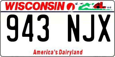 WI license plate 943NJX