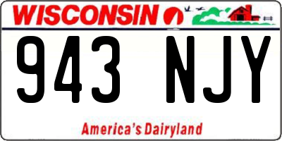 WI license plate 943NJY