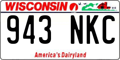 WI license plate 943NKC