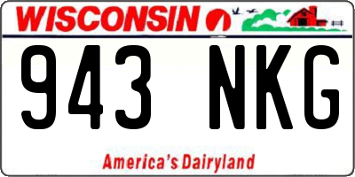 WI license plate 943NKG