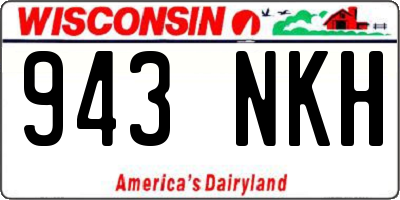 WI license plate 943NKH