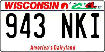 WI license plate 943NKI