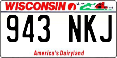 WI license plate 943NKJ