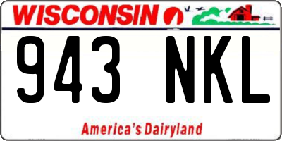 WI license plate 943NKL