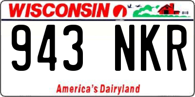 WI license plate 943NKR