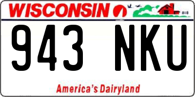 WI license plate 943NKU