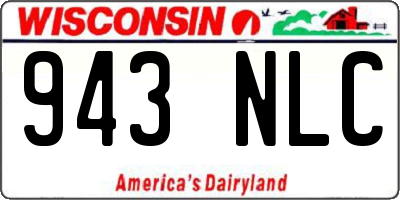 WI license plate 943NLC