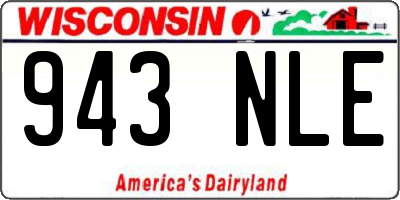 WI license plate 943NLE