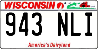 WI license plate 943NLI