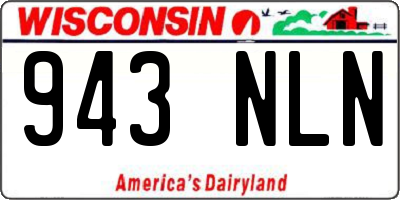 WI license plate 943NLN