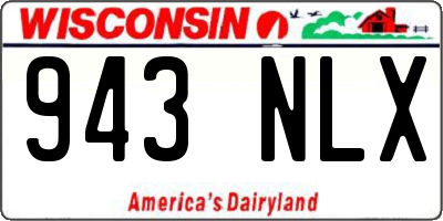 WI license plate 943NLX