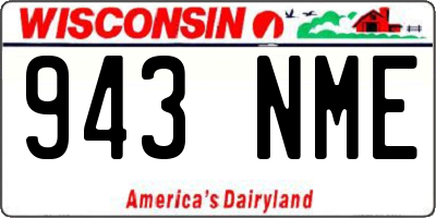 WI license plate 943NME