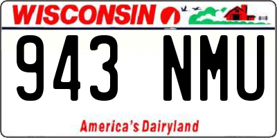 WI license plate 943NMU