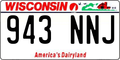 WI license plate 943NNJ