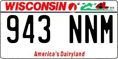 WI license plate 943NNM