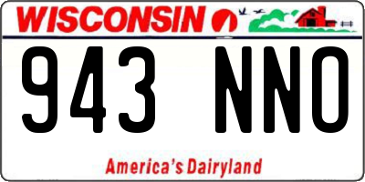 WI license plate 943NNO