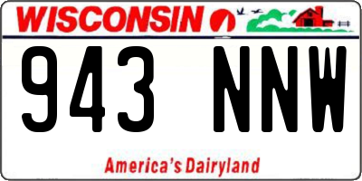 WI license plate 943NNW