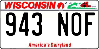 WI license plate 943NOF