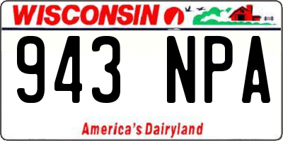 WI license plate 943NPA