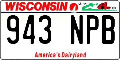 WI license plate 943NPB