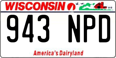 WI license plate 943NPD
