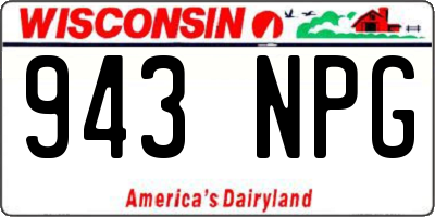 WI license plate 943NPG