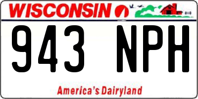 WI license plate 943NPH