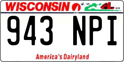WI license plate 943NPI