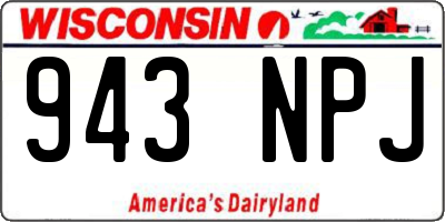 WI license plate 943NPJ