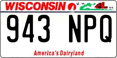 WI license plate 943NPQ