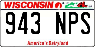 WI license plate 943NPS