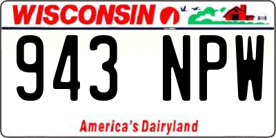 WI license plate 943NPW