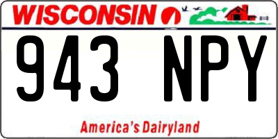 WI license plate 943NPY