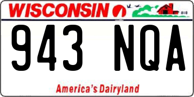 WI license plate 943NQA
